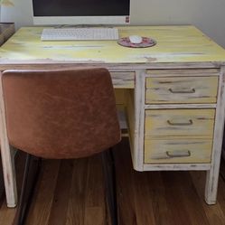 Solid Wood Desk With Chair