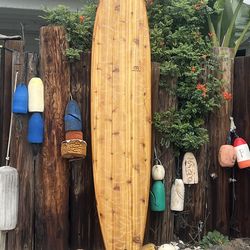 8 ft Single fin Hollow wood surfboard