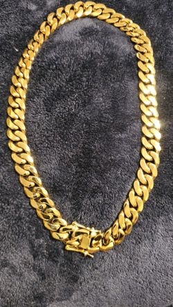 22mm 14K Gold-Filled Cuban Link Chain Necklace
