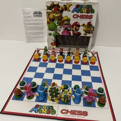 Super Mario Chess Set Collector's Edition Complete w/ Board & all 32 pieces!