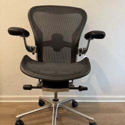 New Herman Miller Aeron Size B Remastered with Chrome Frame Office Chair