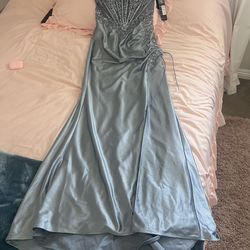 Silver/Blue Prom/Formal Dress- new with tags