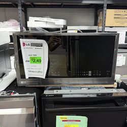 LG Smart Over the Range Microwave in Black Stainless Steel