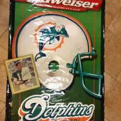 Miami Dolphins poster and picture BOTH AUTOGRAPHED.  $275.00 CASH.  TEXT FOR PRICES