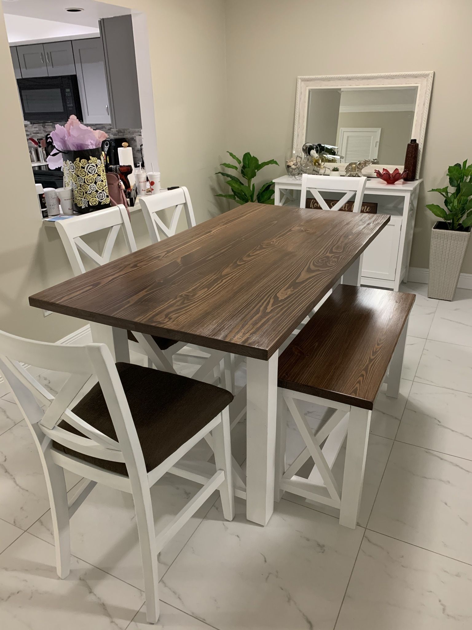 High Top Farmhouse Dining Table for Sale in Ocean Ridge, FL OfferUp