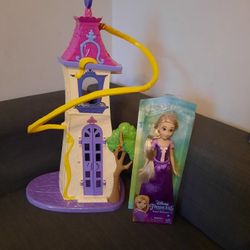 Rapunzel Castle & Rapunzel Barbie New