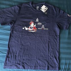 Uniqlo Limited Edition Vietnam Navy Blue Mickey Mouse Shirt