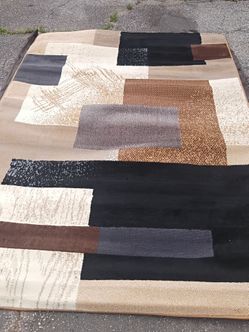 Brown,Tan,Black and Gray Area Rug