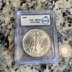 1997 Silver Eagle MS70