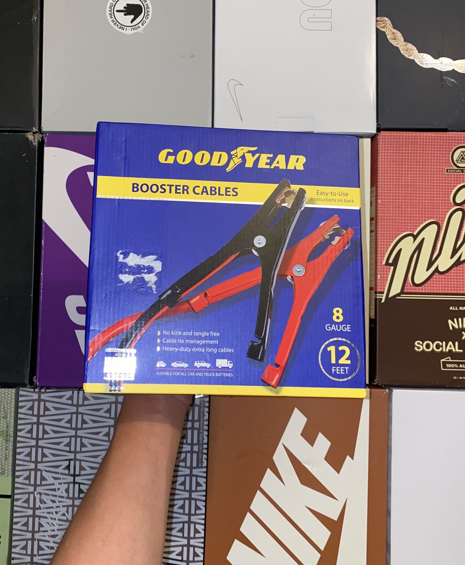 GoodYear Booster Jumper Cables Brand New 8 Gauge 12 Feet