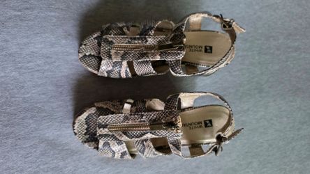 White Mountain wedge sandals