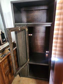 Twin console cabinets