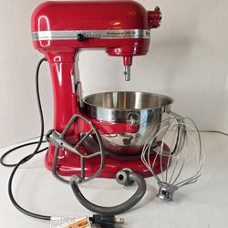 KitchenAid Professional 550 HD Bowl Lift Stand Mixer 5.5 Quart 10 Speed 575W Red Works