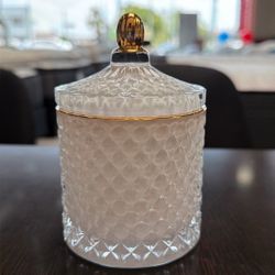 Glass Jar, Can Be Used For Candles Or Jewelry Storage