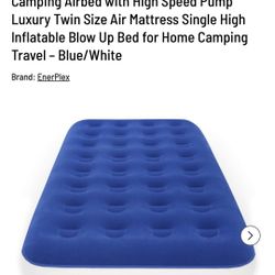 **On Sale.!!”EnerPlex Twin Air Mattress W/Pump”-New