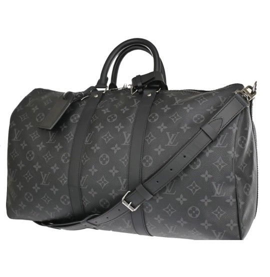 Louis Vuitton Monogram Eclipse Keepall 45 Bandouliere Duffle Bag 