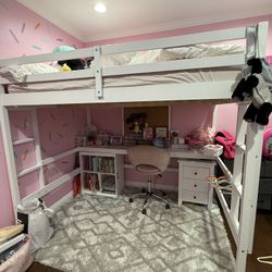 Kids Bunk Bed With desk 