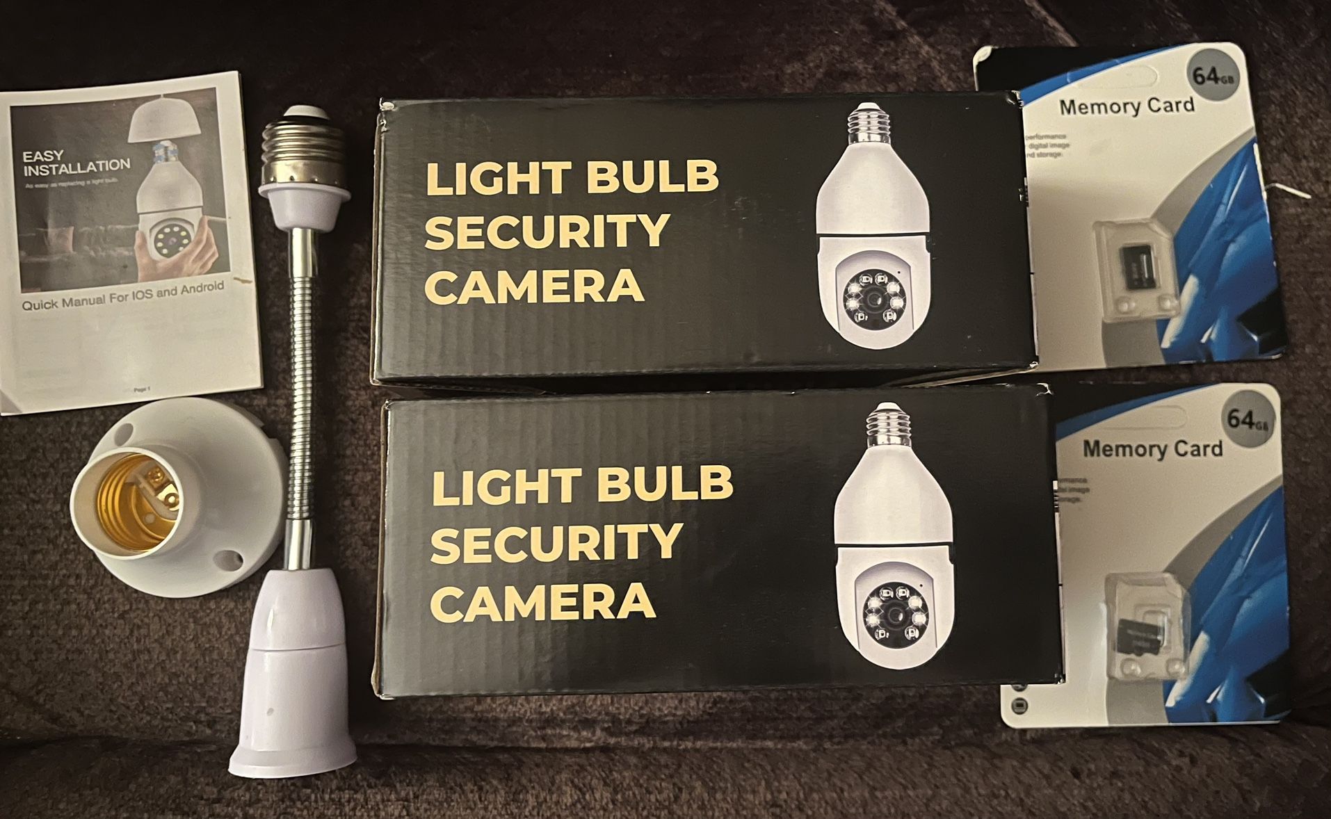 Light bulb Security Cameras With accessories