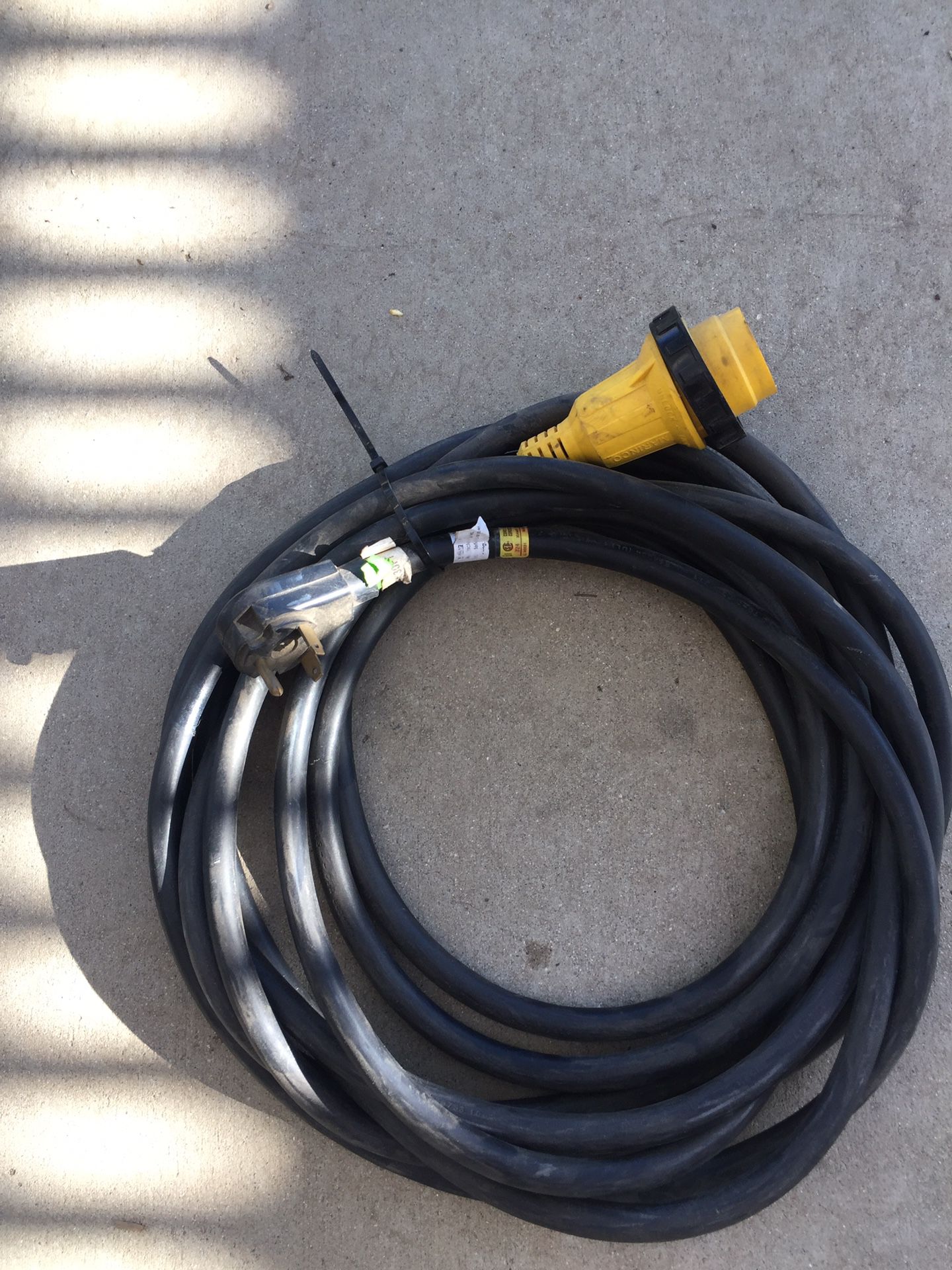 30 amp 30 ft RV power cord with a twist lock connection