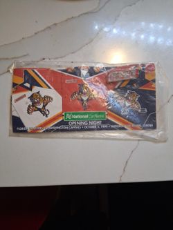 This is a Florida Panthers opening night commemorative item from October 2, 1999, when they faced the Washington Capitals. It looks like a sealed prom