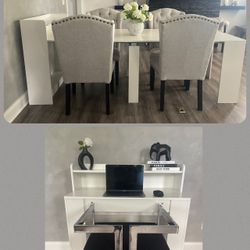 Dining Table And Desk Combo