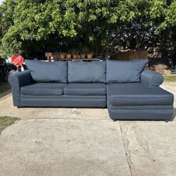 Navy Blue Sectional Sofa Couch 