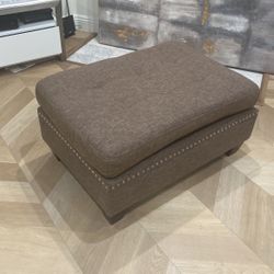 Upholstered Futon Settee Ottoman Chair 