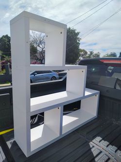 Furniture,-white wood, solid shelves,, unique style,