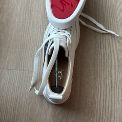 CHRISTIAN LOUBOUTIN Retero Full-Grain Leather-Trimmed Canvas Sneakers