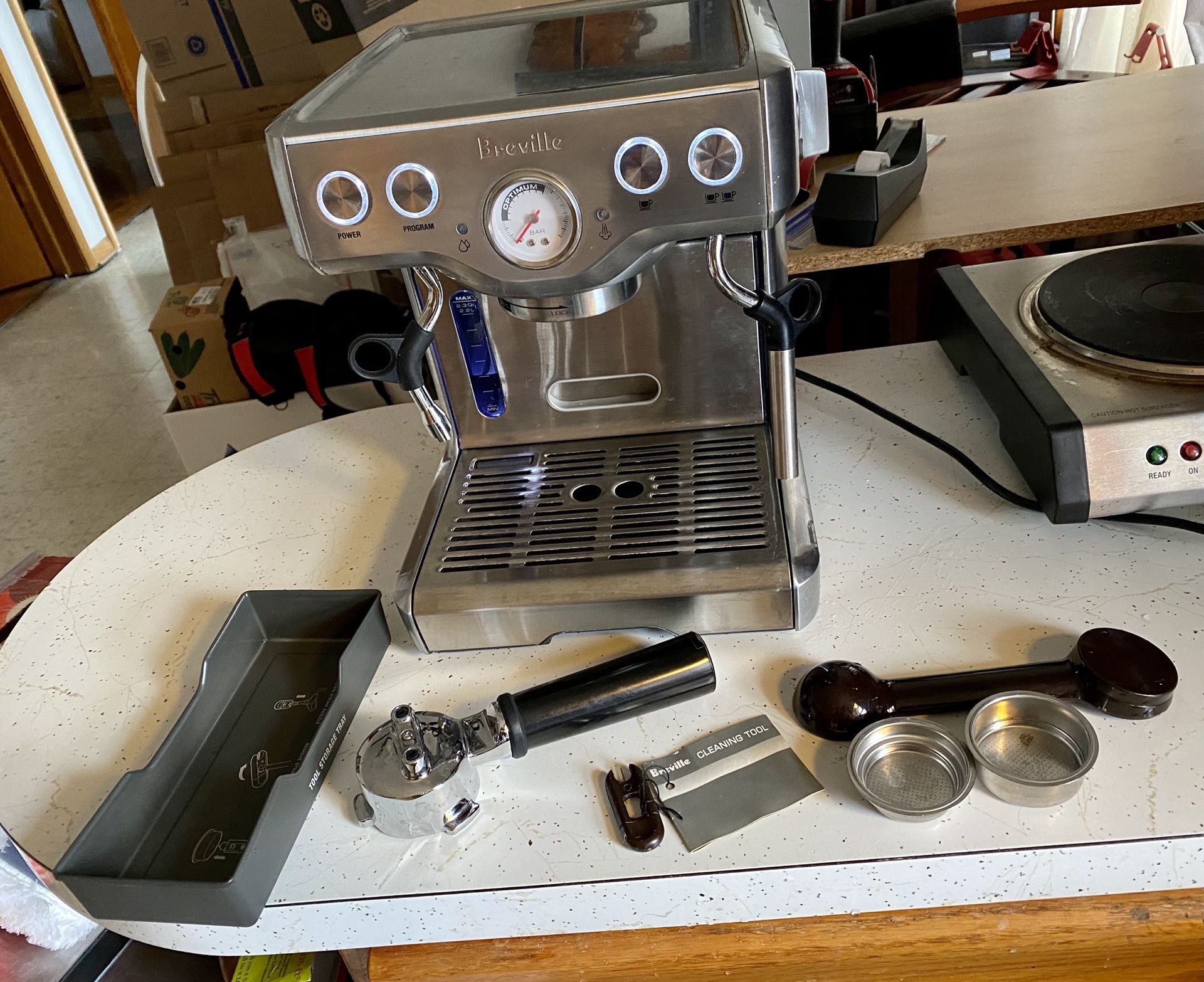 Breville BES820XL Programmable Espresso Machine Pressure Gauge, Auto