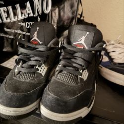 Jordan 4s Black Canvas