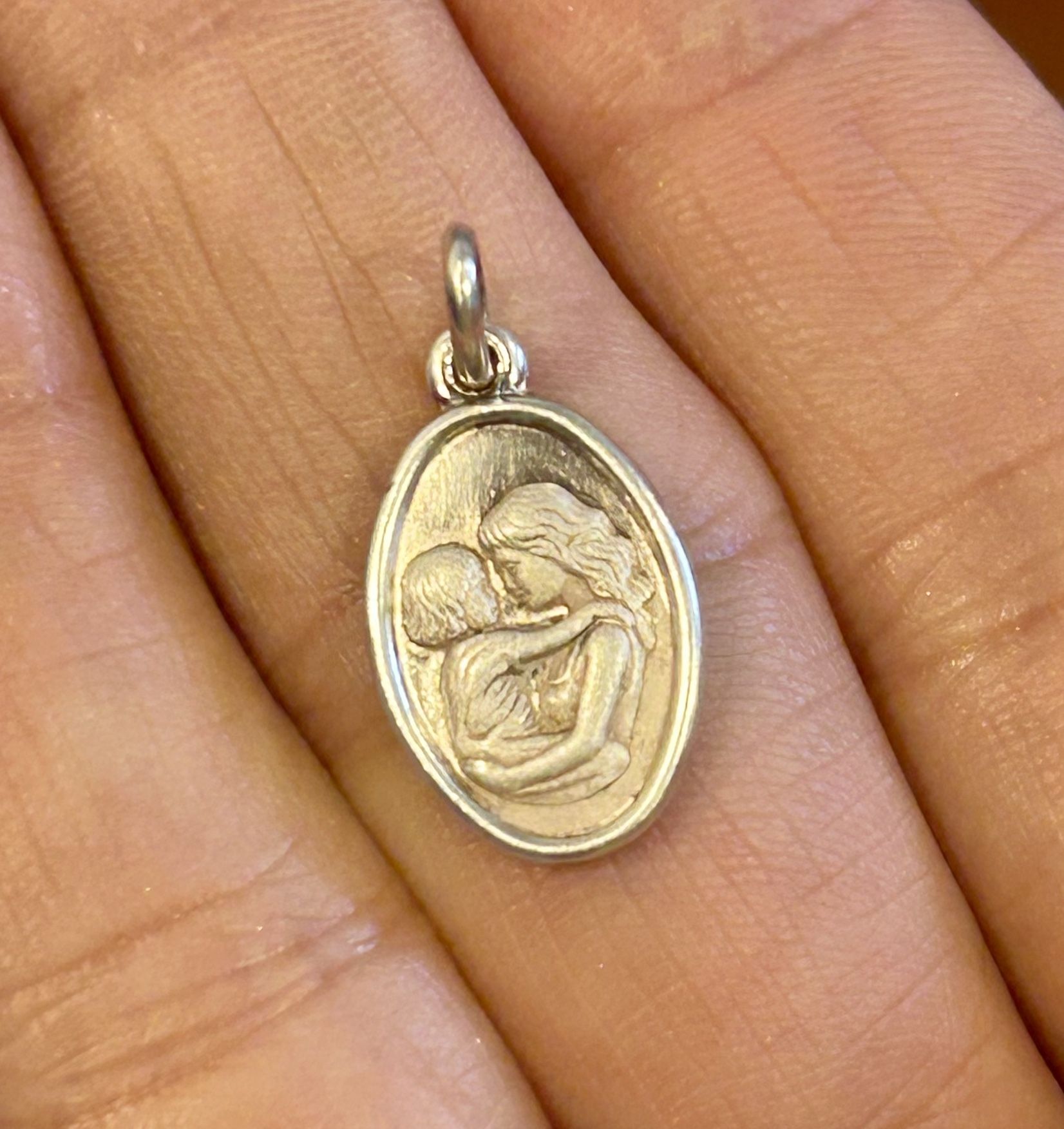 Sterling Silver Mother And Child Pendant