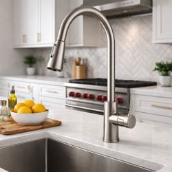 Single hole Handle Pull Down Kitchen Faucet,