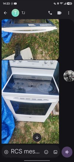 Maytag White Electric Range with Glass Cooktop