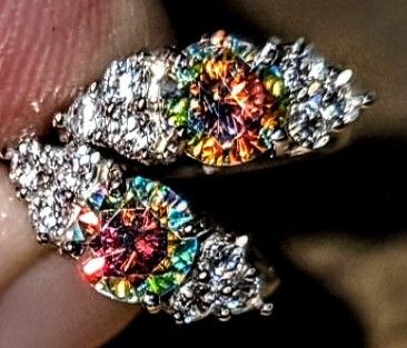 Beautiful Silver Moissanite "Diamond" Earrings 