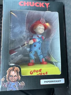 Chucky Paperweight Good Guys Fireman Figure Walmart Exclusive BRAND NEW 