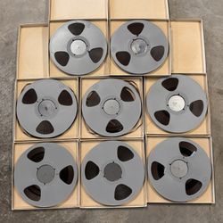 8-10.5” Full Reel To Reel Tapes, 3” Hub 1/4” Tape