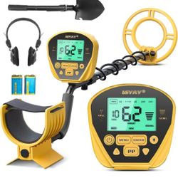 MIYAY Metal Detector for Adults (German Patent 2024), Professional Metales Detectors with LCD Display, High Accuracy, Waterproof, Pinpoint, 5 Modes, 1