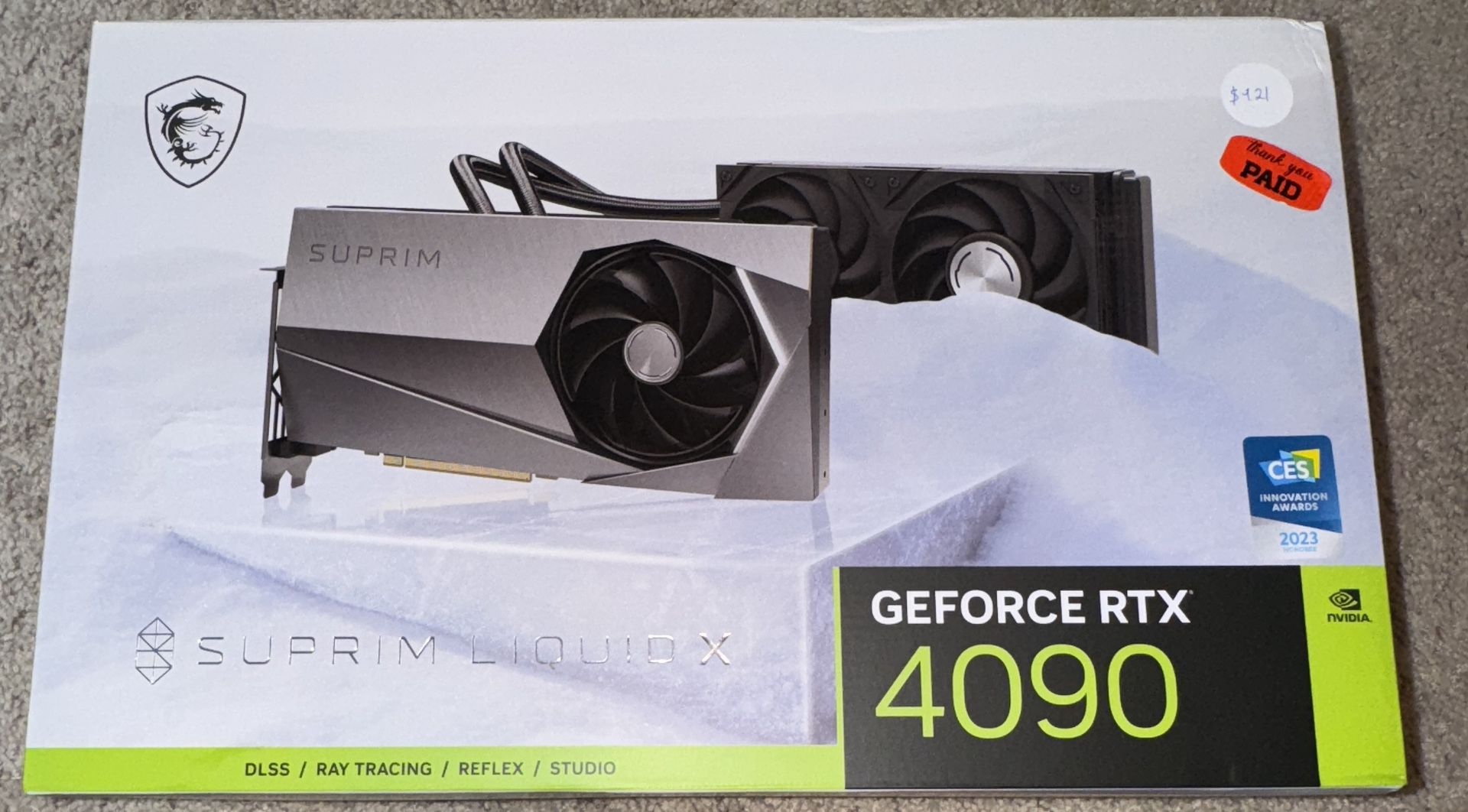 MSI GeForce RTX 4090 Suprim Liquid X 24GB GDDR6X-Nvidia
