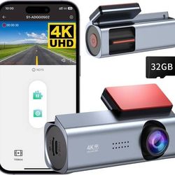New Sealed 4K DashCam Dashcam Wifi 170 Wide Angle Infrared Night Vision Parking Monitor