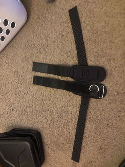 Ekkovision Cuffed Lifting Straps w/ D-Ring - All Black, Like New