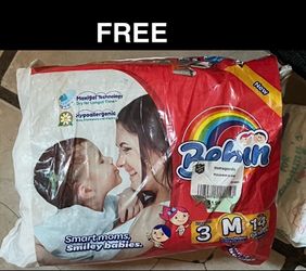 Diapers free size 3 m 14