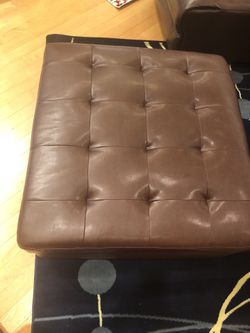 Bonded Leather Ottoman