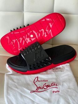 Red buttom men slides