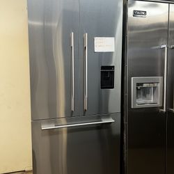 Fisher And Paykel 36”Wide Built In French Style Stainless Steel Refrigerator 