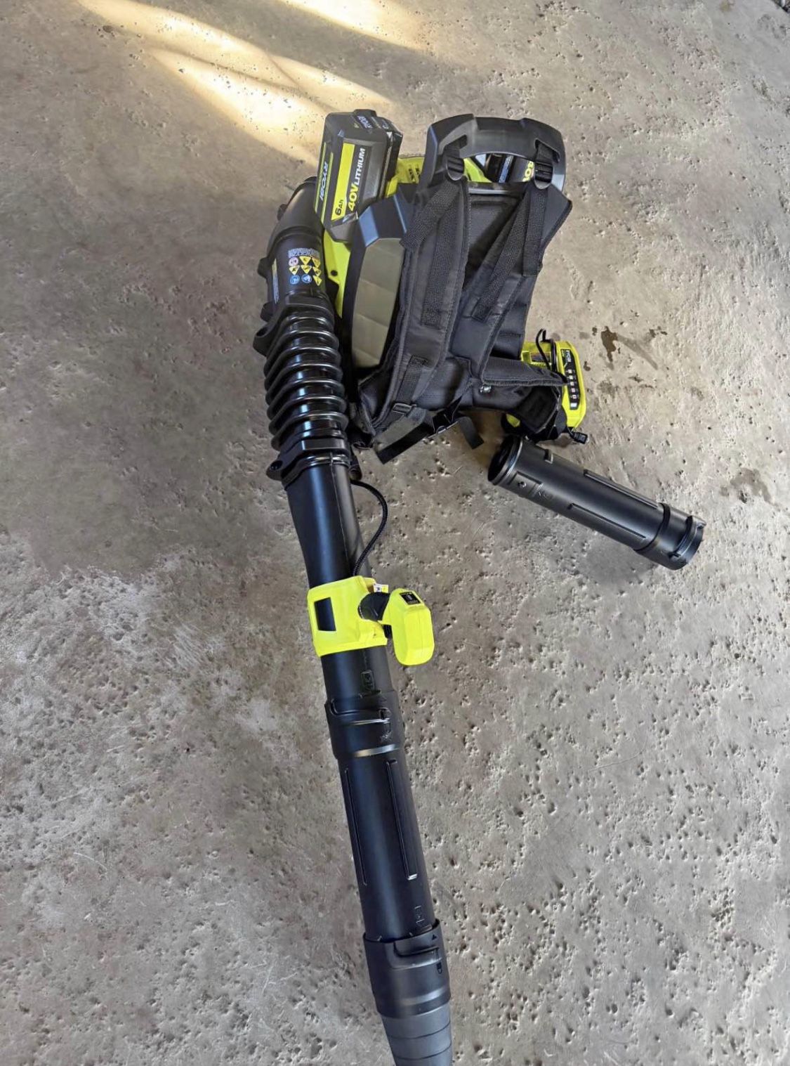 40V HP Brushless Whisper Series 165 MPH 730 CFM Cordless Battery Backpack Blower with (2) 6.0 Ah Bat