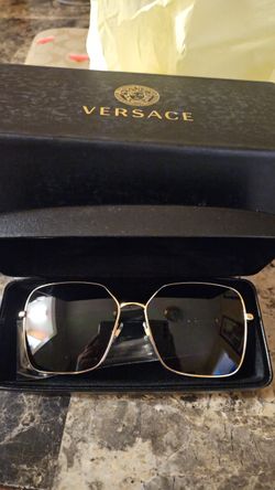 Versace Gold Dark Grey Sunglasses