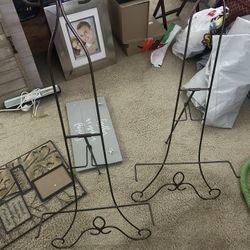 2 Beautiful brown Metal Easels 