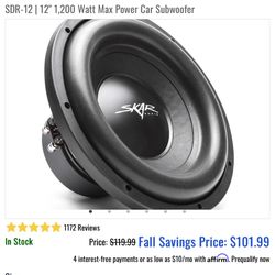 2 12” Subwoofer & Box 