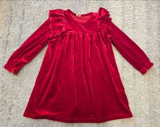 Red holiday dress for toddler girls size 2